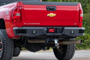 Chevrolet Silverado 3500 HD Rear Bumper - Rough Country - LED with Integrated Steps - Black - '11-'19